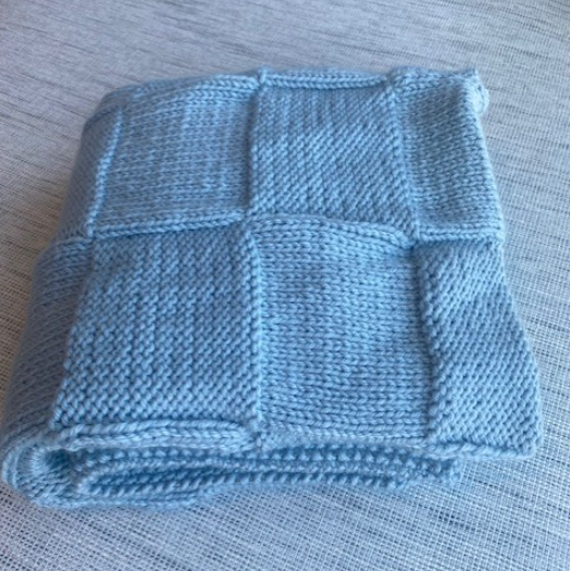 Baby Squares Blanket - Blue