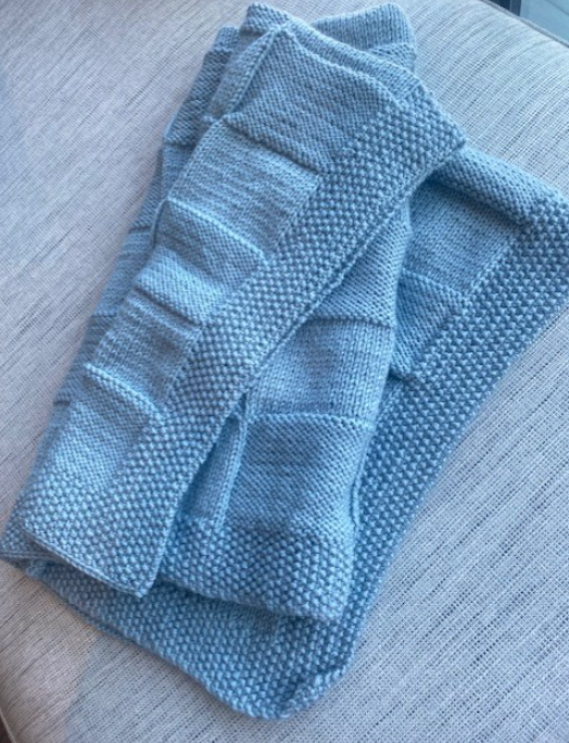 Baby Squares Blanket - Blue