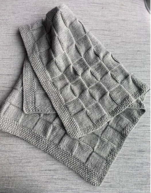 Baby Blanket Squares - Grey