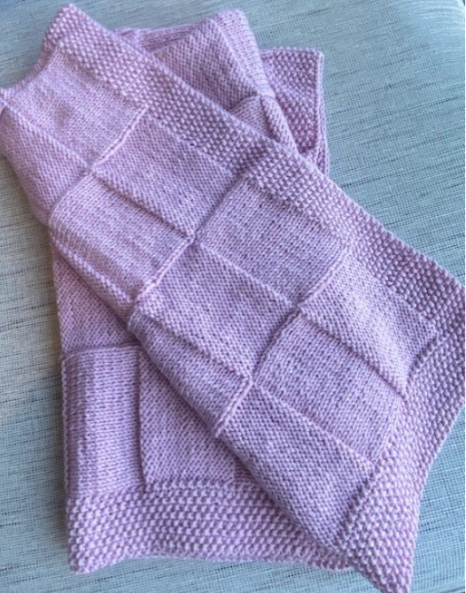 Baby Squares Blanket - Pink