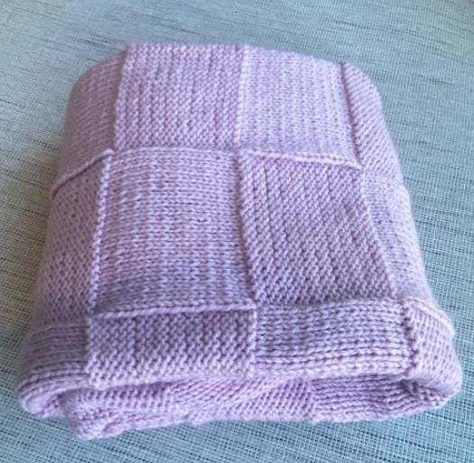 Baby Squares Blanket - Pink