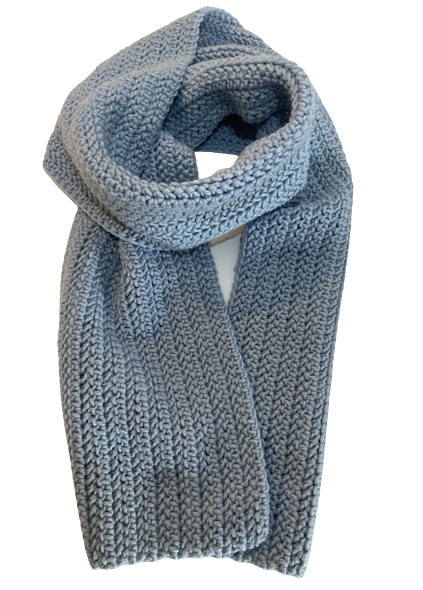 Herringbone Blue Scarf