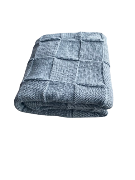 Squares Blanket - Blue