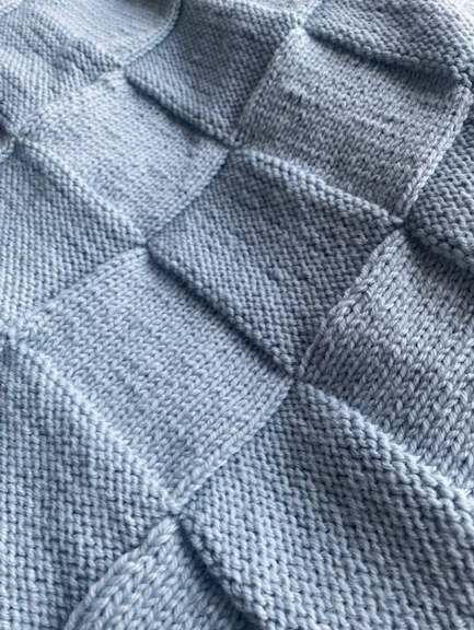 Squares Blanket - Blue